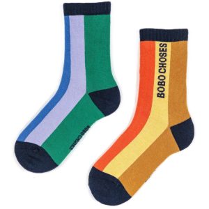 BOBO CHOSES – MULTI COLOR STRIPES LONG SOCKS