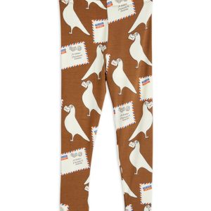 MINI RODINI – PIGEONS LEGGINGS BROWN