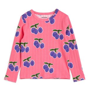 MINI RODINI – PLUM LONG SLEEVE T-SHIRT PINK