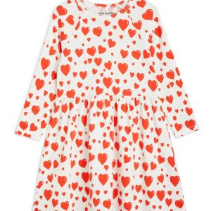 MINI RODINI – HEARTS LONG SLEEVE DRESS MULTI