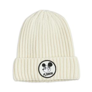 MINI RODINI – WOOL KNIT BEANIE WHITE