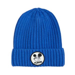 MINI RODINI – WOOL KNIT BEANIE BLUE