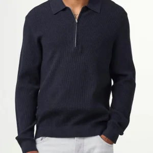 Hansie Ribbed Half Zip Tröja