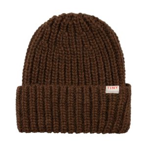 TINYCOTTONS – SOLID BEANIE CHOCOLATE