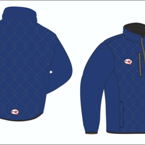 Adult jacket with quilted front and rear, with Sof
