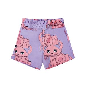 DEAR SOPHIE – CRABI PURPLE PAPERBAG SHORTS