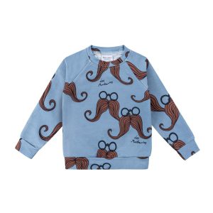 DEAR SOPHIE – MUSTACHE BLUE LONGSLEEVE