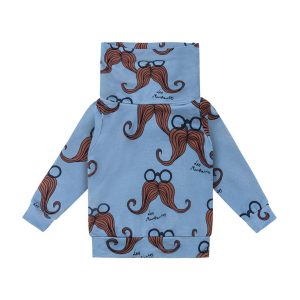 DEAR SOPHIE – MUSTACHE BLUE SNOOD SWEATSHIRT