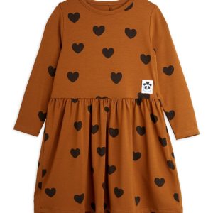 MINI RODINI – BASIC HEARTS LONG SLEEVE DRESS