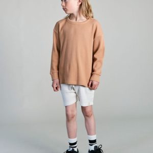 I DIG DENIM – REMO LS TOP WAFFLE ORGANIC DARK SAND KID