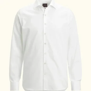 Non Iron Twill Slim Fit Double Cuff Skjorta