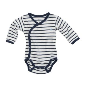 Omlottbody i Bambu, Off-white/Mörkblå