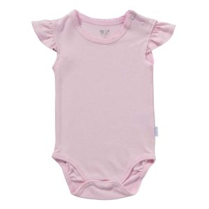 Body i bambu med volangärm