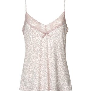 Pyjamaslinne med spets Bambu, Ljusrosa Leo